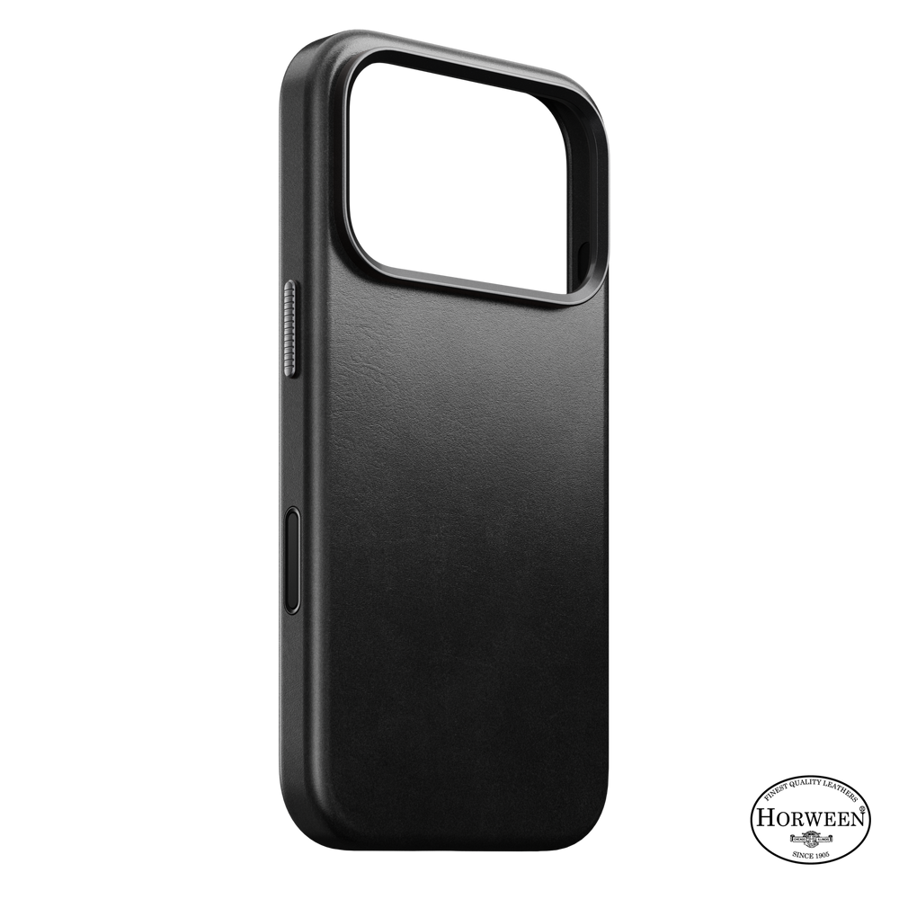Traditional Horween Leather Case for iPhone 18 Pro 6.3 in Black Horween - Nomad