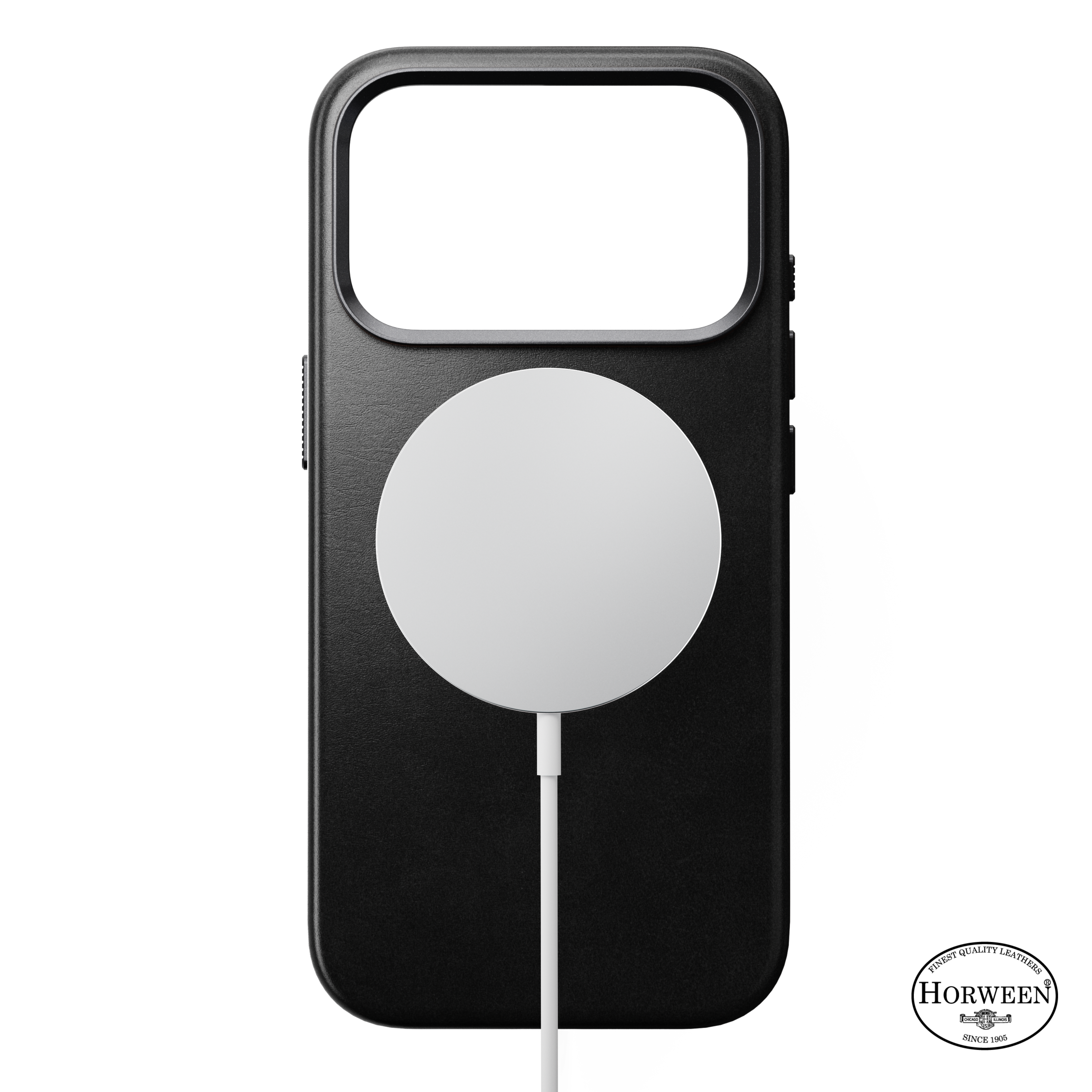Traditional Horween Leather Case for iPhone 18 Pro 6.3 in Black Horween - Nomad
