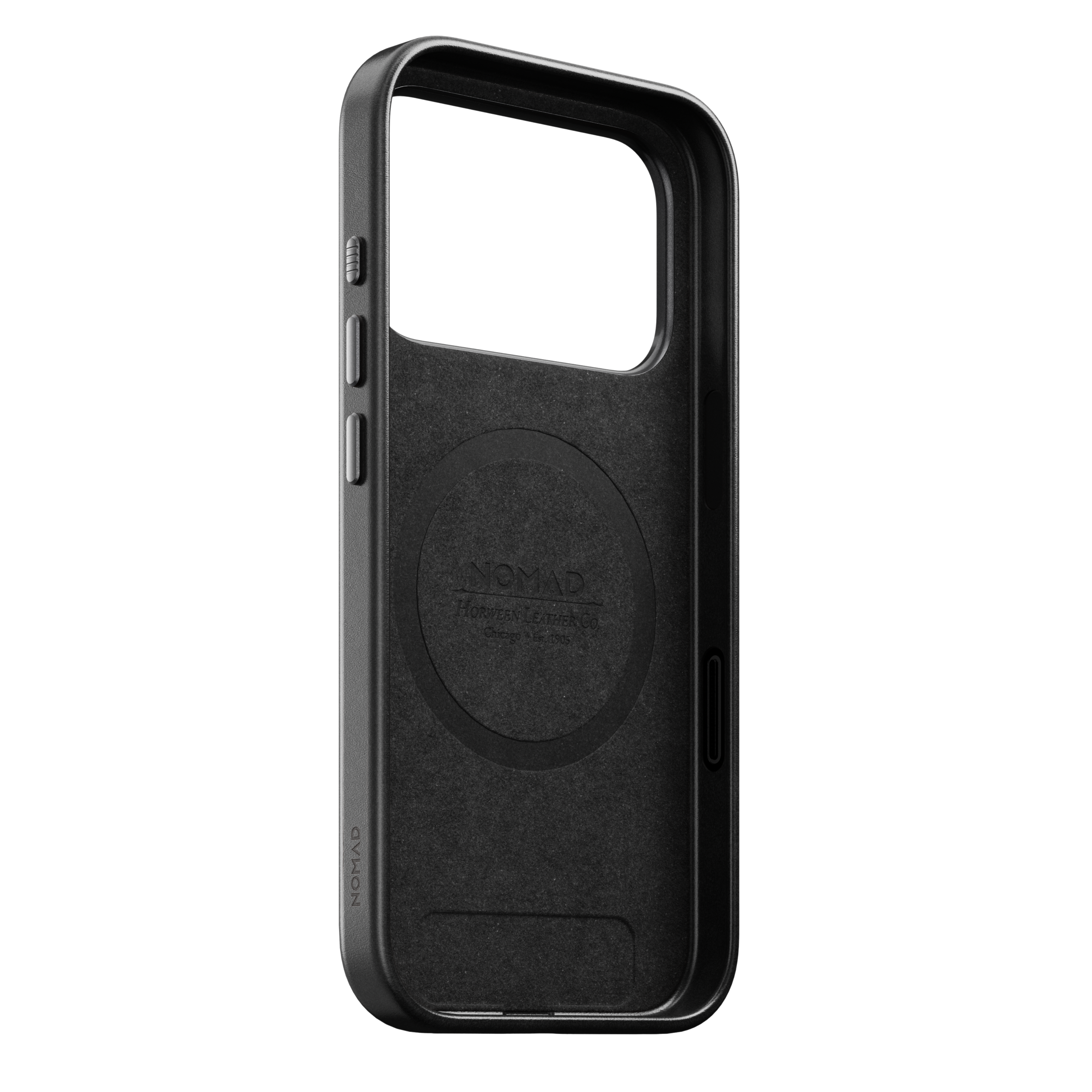 Traditional Horween Leather Case for iPhone 18 Pro 6.3 in Black Horween - Nomad