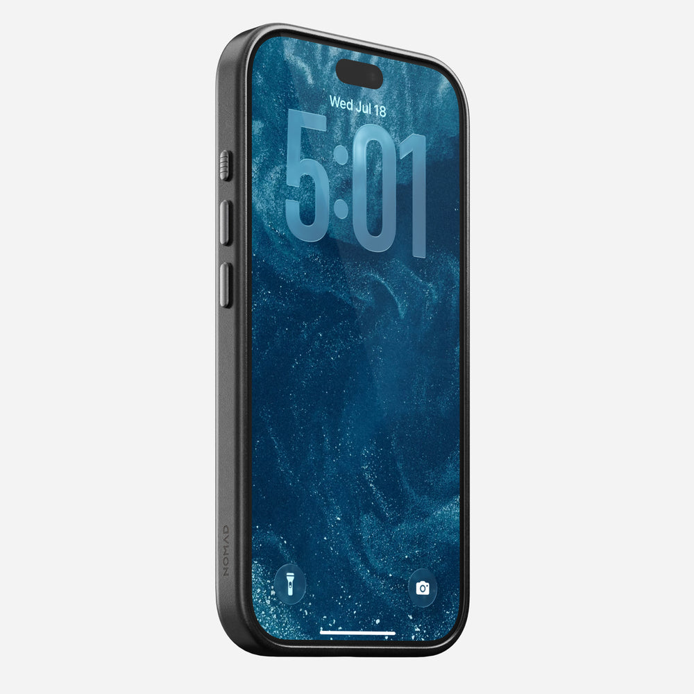 Traditional Horween Leather Case for iPhone 18 Pro 6.3 in Black Horween - Nomad