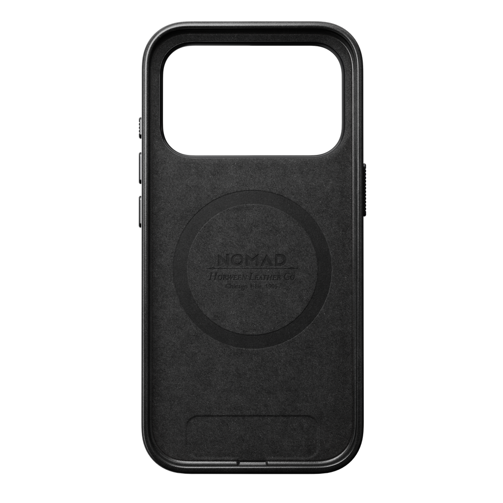 Traditional Horween Leather Case for iPhone 18 Pro 6.3 in Black Horween - Nomad