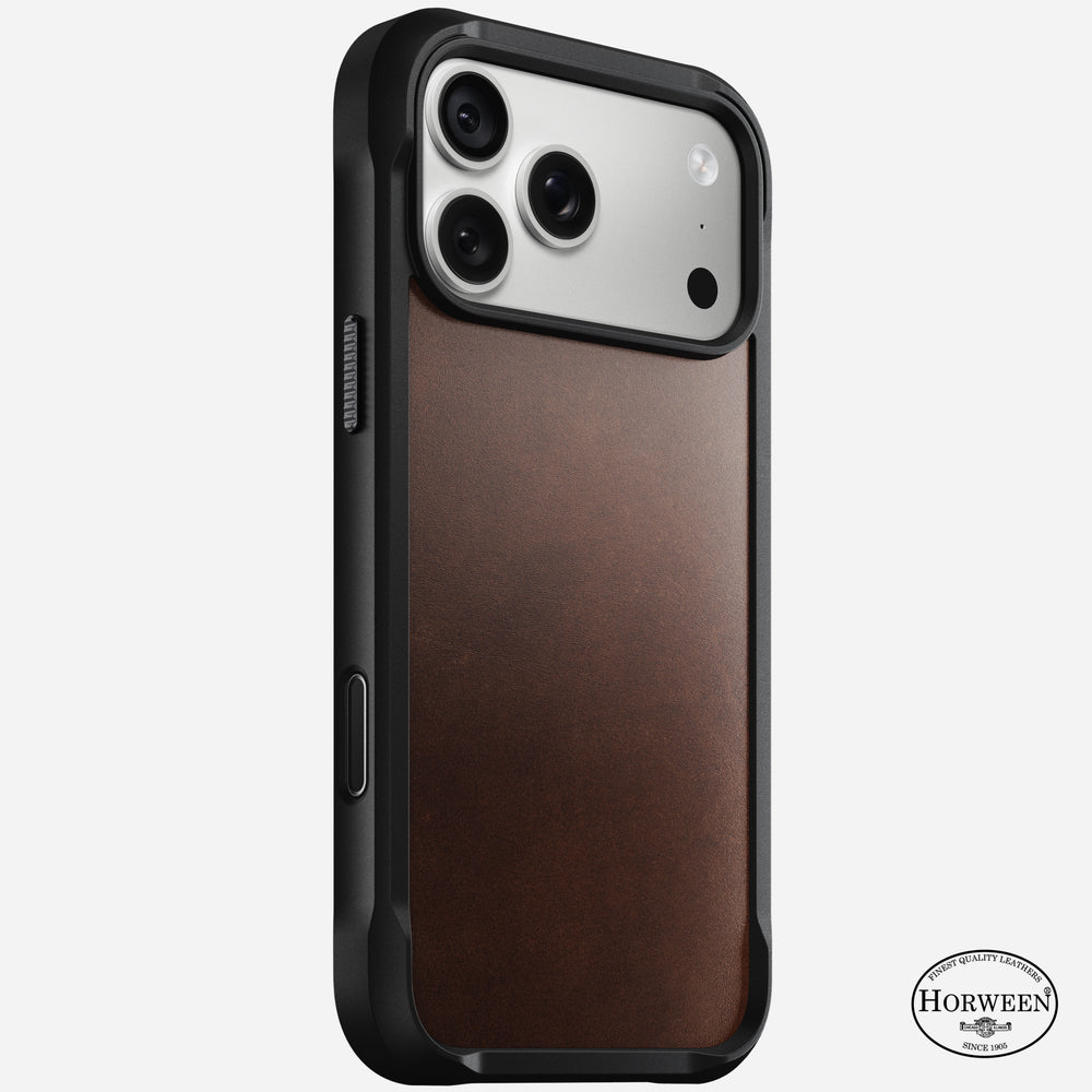 Rugged Horween Leather Case for iPhone 18 Pro Max 6.9 in Rustic Brown Horween - Nomad