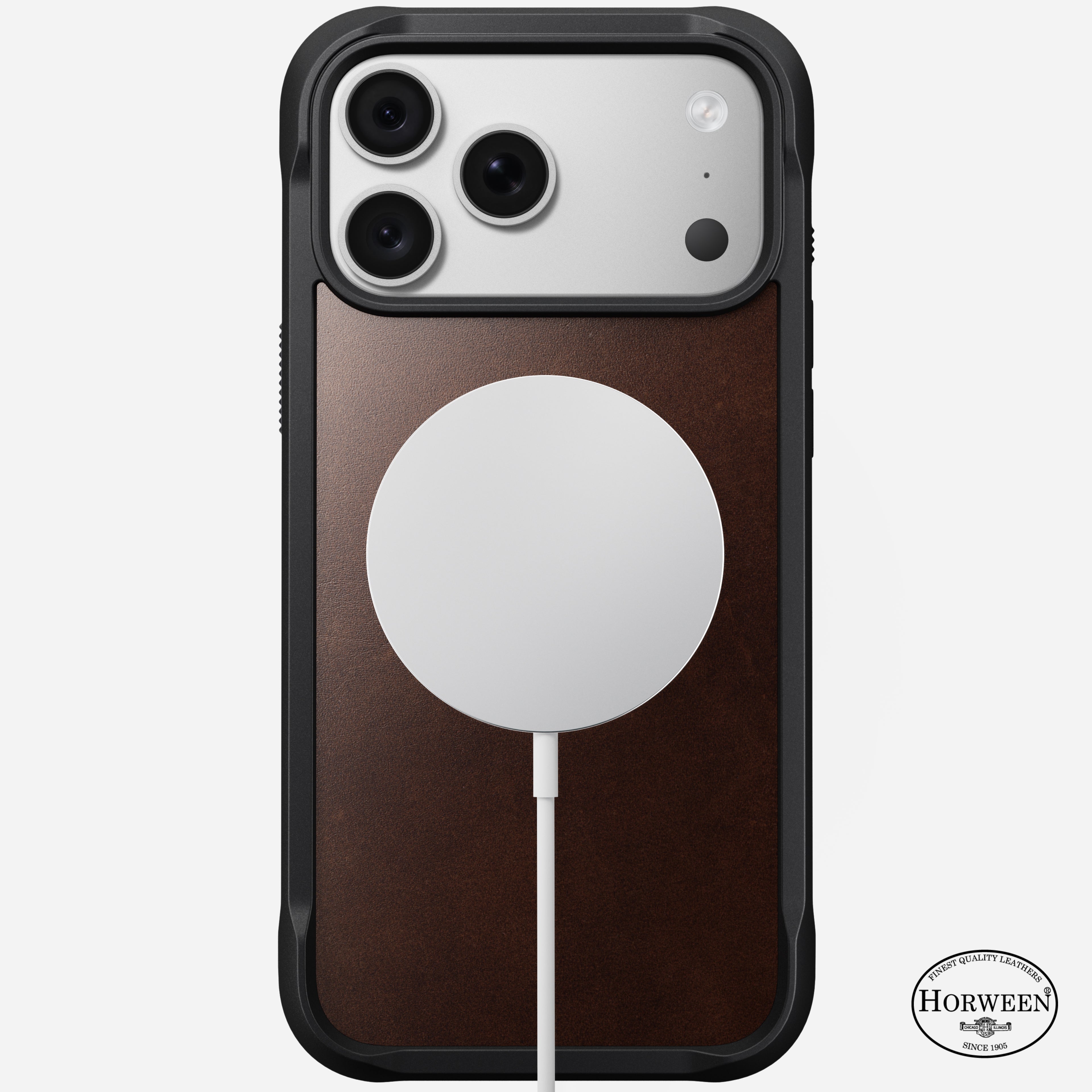 Rugged Horween Leather Case for iPhone 18 Pro Max 6.9 in Rustic Brown Horween - Nomad