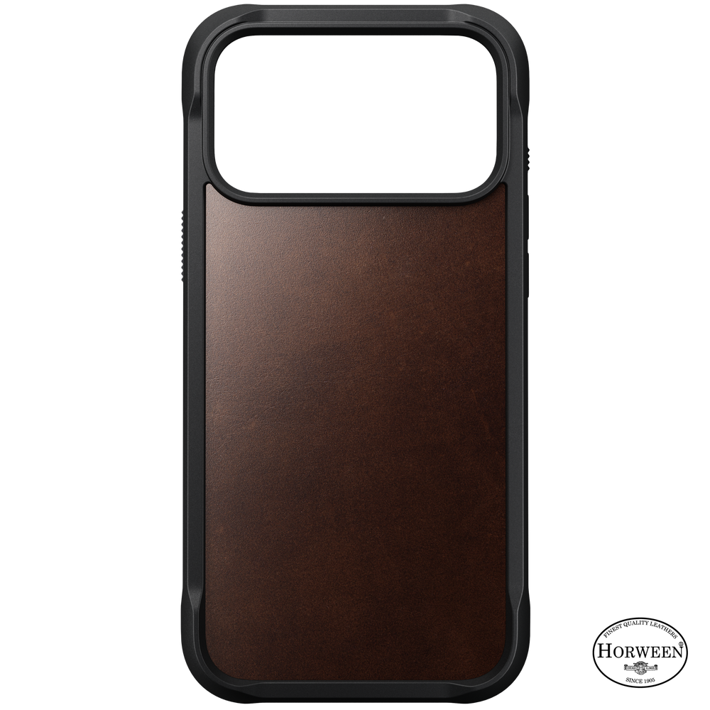 Rugged Horween Leather Case for iPhone 18 Pro Max 6.9 in Rustic Brown Horween - Nomad