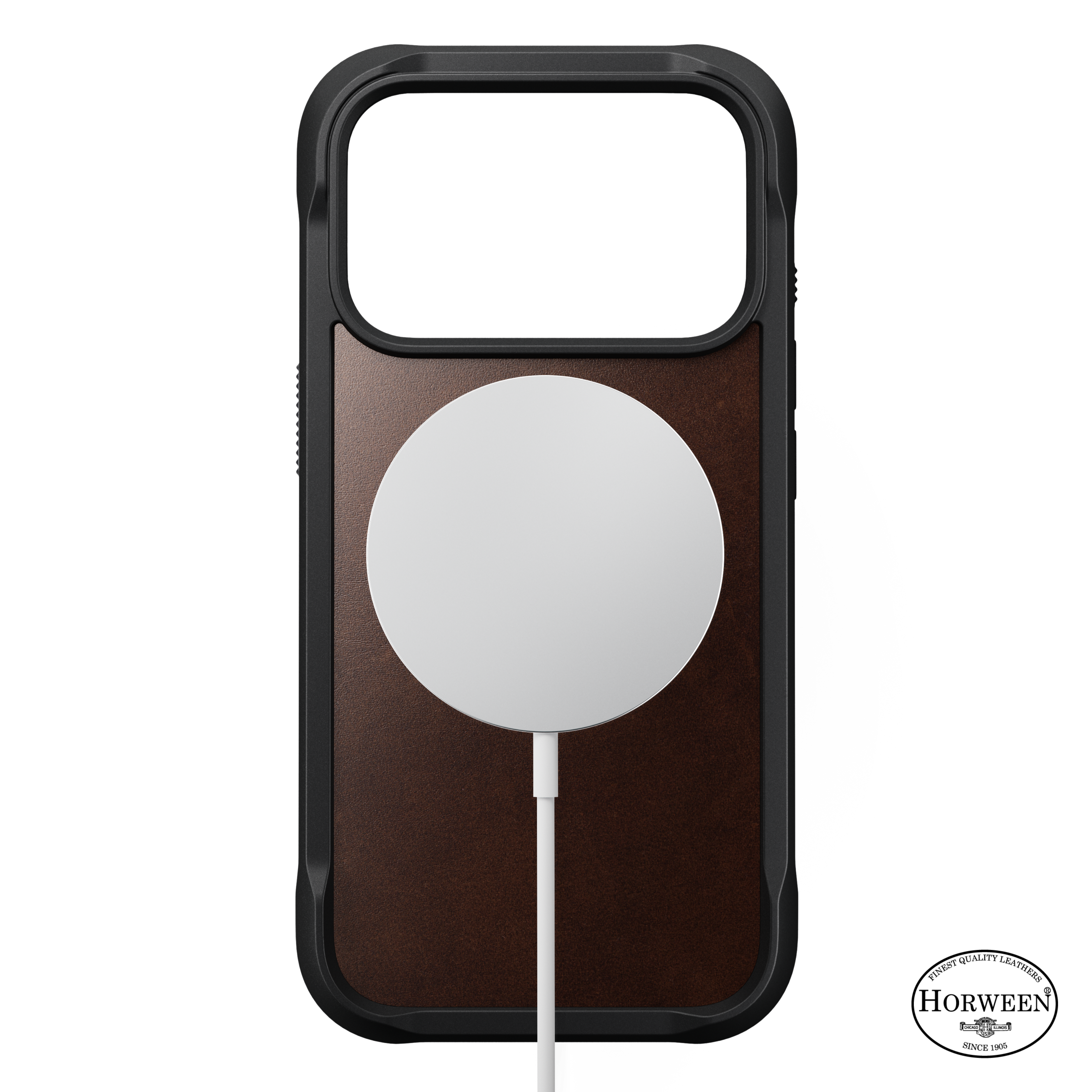 Rugged Horween Leather Case for iPhone 18 Pro 6.3 in Rustic Brown Horween - Nomad