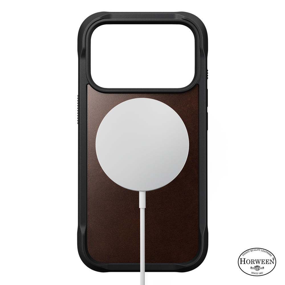 Rugged Horween Leather Case for iPhone 18 Pro 6.3 in Rustic Brown Horween - Nomad