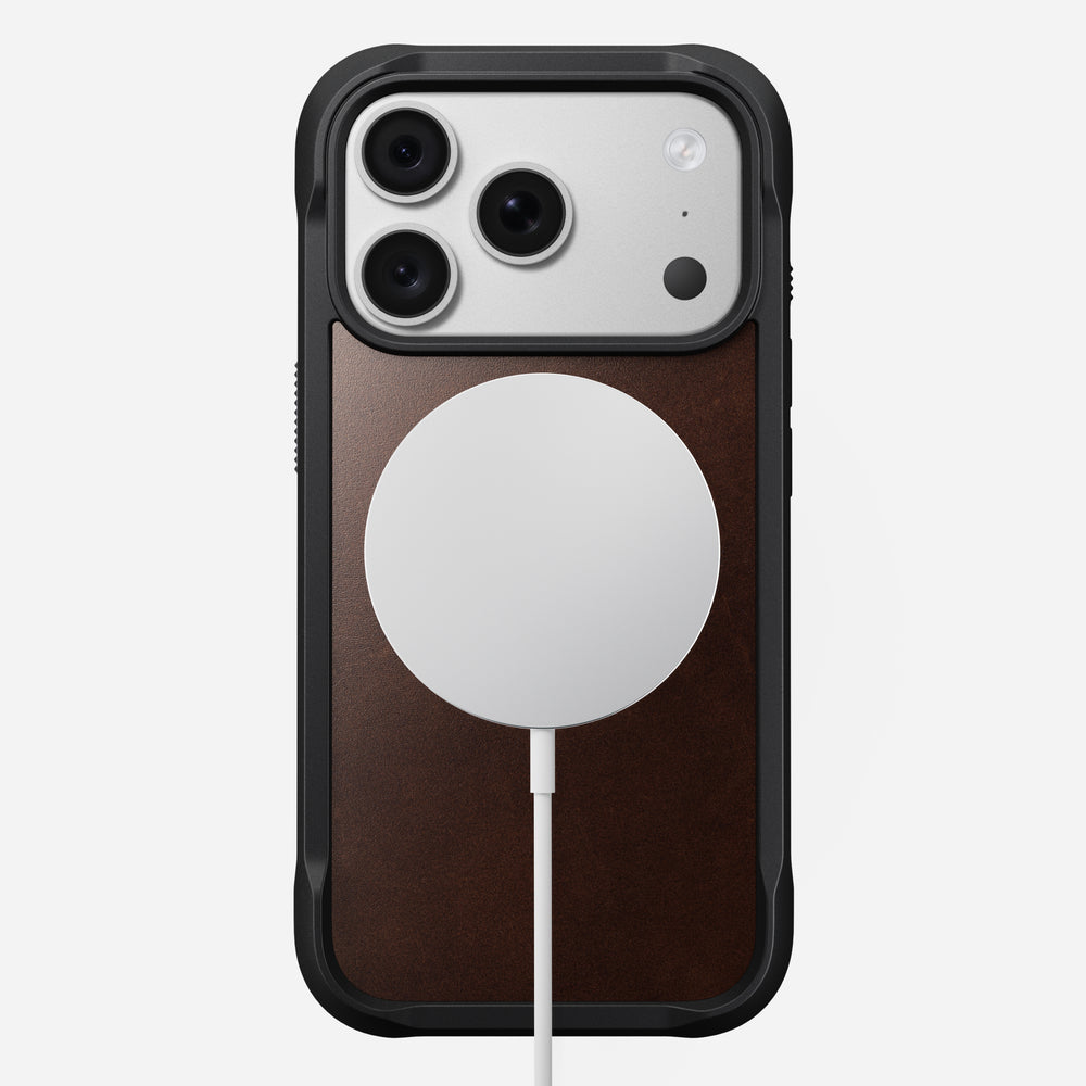 Rugged Horween Leather Case for iPhone 18 Pro 6.3 in Rustic Brown Horween - Nomad
