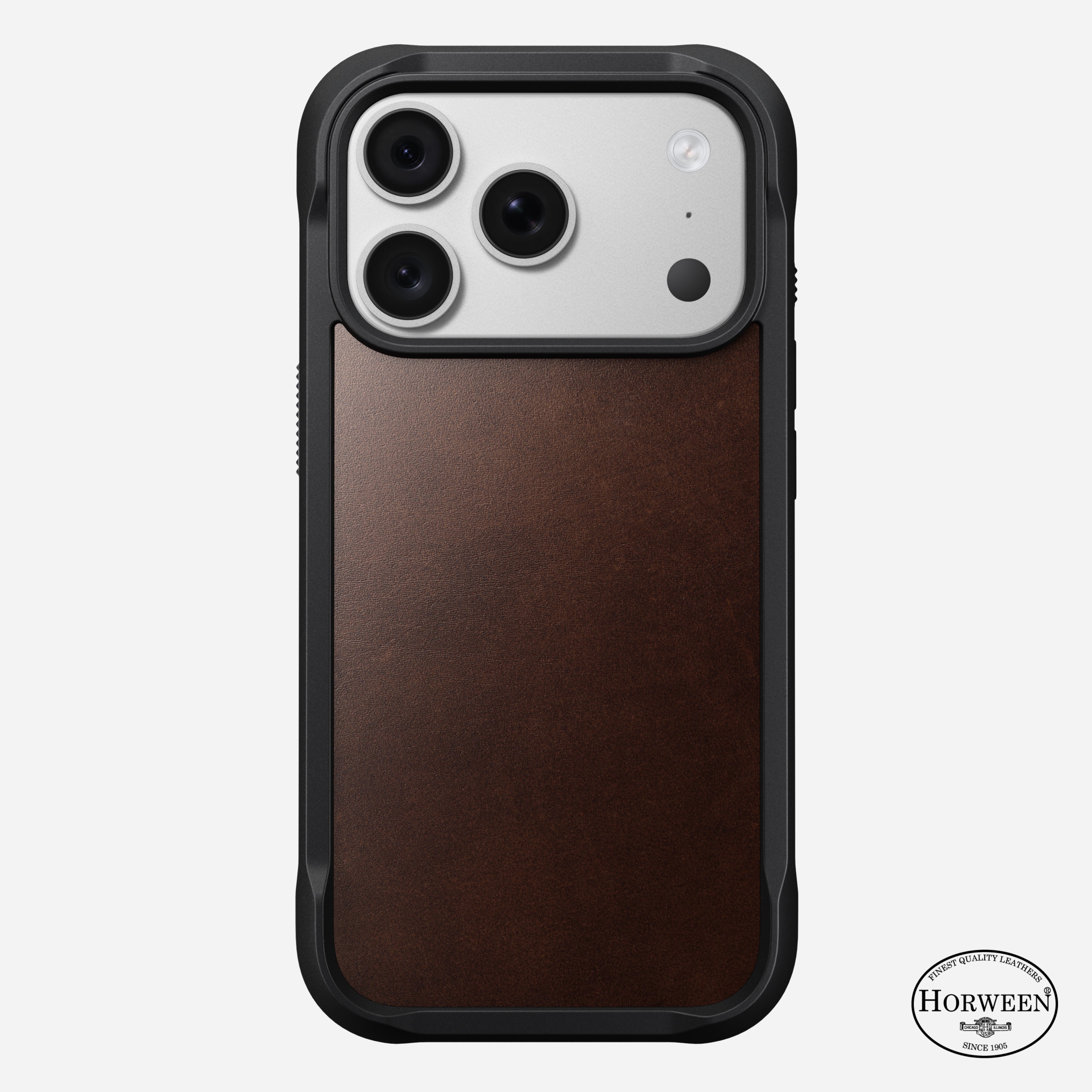 Rugged Horween Leather Case for iPhone 18 Pro 6.3 in Rustic Brown Horween - Nomad