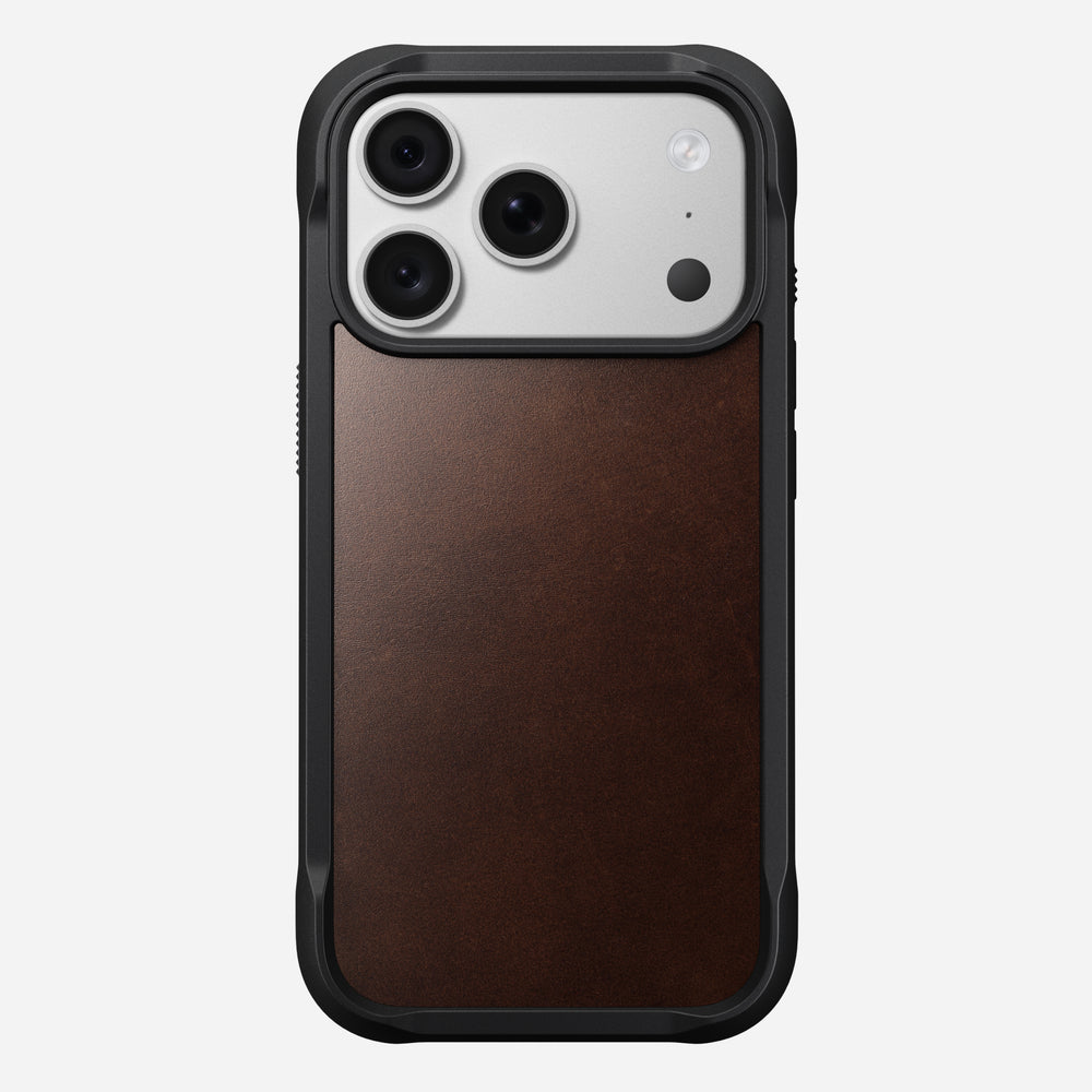 Rugged Horween Leather Case for iPhone 18 Pro 6.3 in Rustic Brown Horween - Nomad