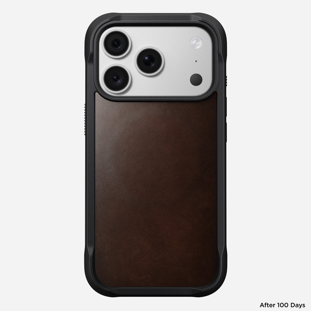 Rugged Horween Leather Case for iPhone 18 Pro 6.3 in Rustic Brown Horween - Nomad