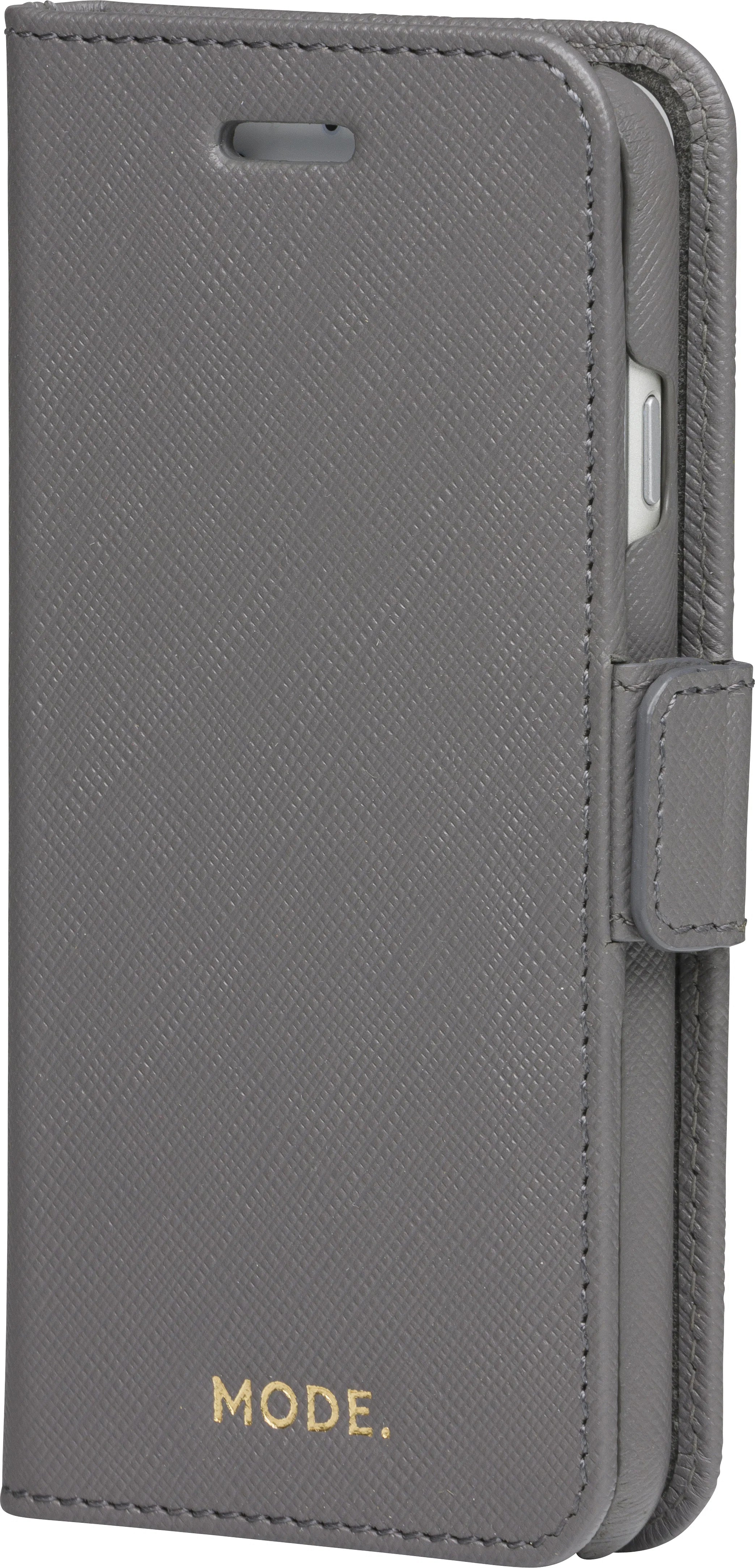 Dbramante1928 New York Leather Folio Case iPhone 8 / 7 / 6 Shadow Grey - BONUS Screen Protector