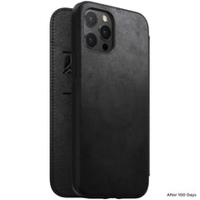 Load image into Gallery viewer, Nomad Rugged Leather Folio Case w/ Magsafe For iPhone 12 Pro Max - Black - Mac Addict