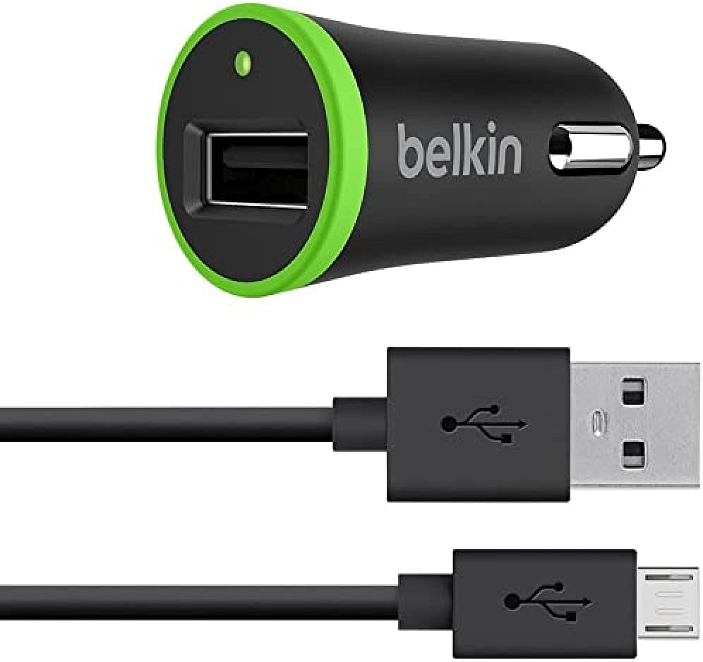 Belkin Car Charger with Micro USB Cable 5W / 1 Amp - Black