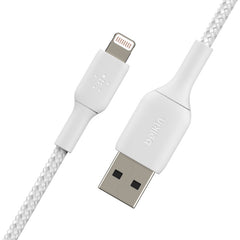 Belkin BoostCharge Braided Lightning to USB-A Cable 1m / 3.3ft - White