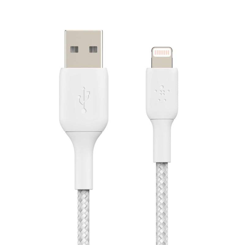 Belkin BoostCharge Braided Lightning to USB-A Cable 1m / 3.3ft - White