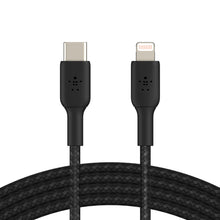 Load image into Gallery viewer, Belkin BoostCharge Braided USB-C to Lightning Cable 2m / 6.6ft - Black