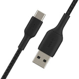 Belkin BoostCharge Braided USB-C to USB-A Cable 2m / 6.6ft - Black