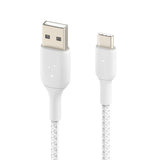 Belkin BoostCharge Braided USB-C to USB-A Cable 2m / 6.6 ft - White