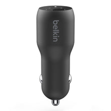 Load image into Gallery viewer, Belkin BoostCharge Dual Car Charger w/ PPS 37W - Black