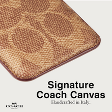 Load image into Gallery viewer, Coach MagSafe Card Holder Signature Tan