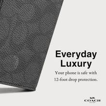 Load image into Gallery viewer, Coach Folio Case Signature Charcoal for iPhone 16 Standard Signature Charcoal