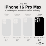 Coach Folio Case Signature for iPhone 16 Pro Max - Charcoal
