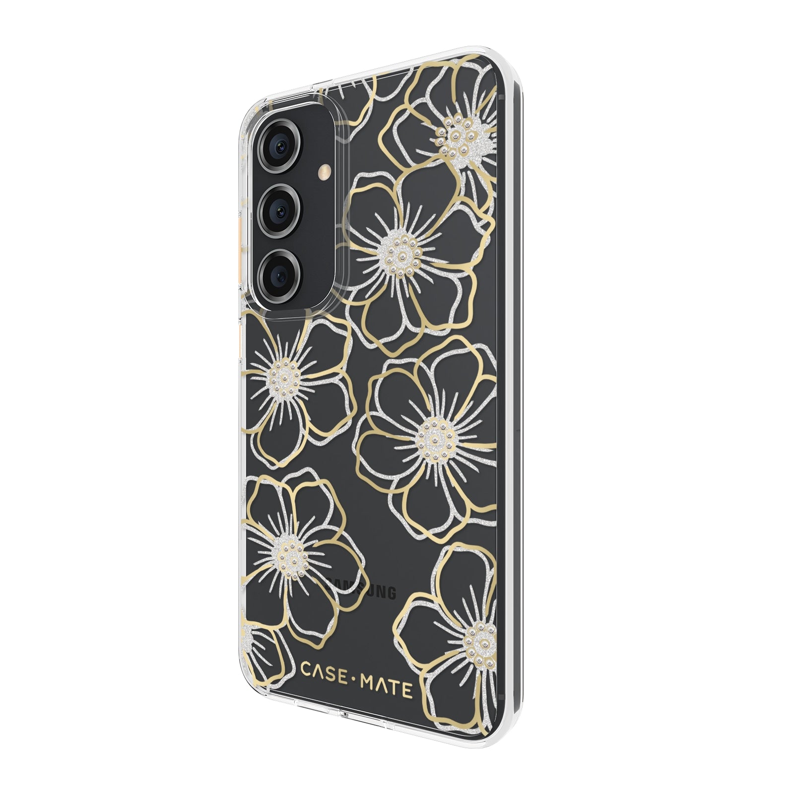 Case-Mate Floral Gems Case For Samsung Galaxy S24 Plus - Gold