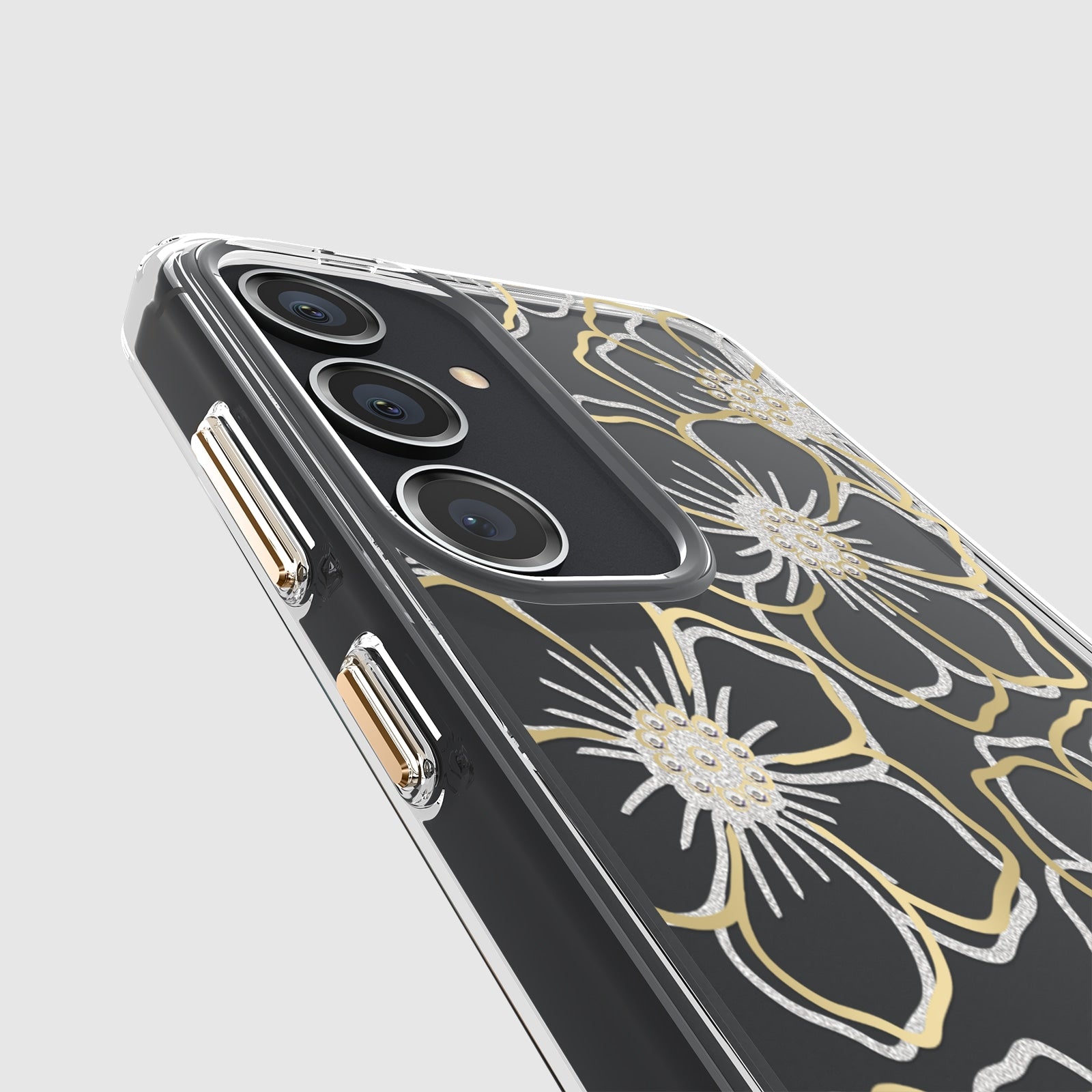 Case-Mate Floral Gems Case For Samsung Galaxy S24 Plus - Gold