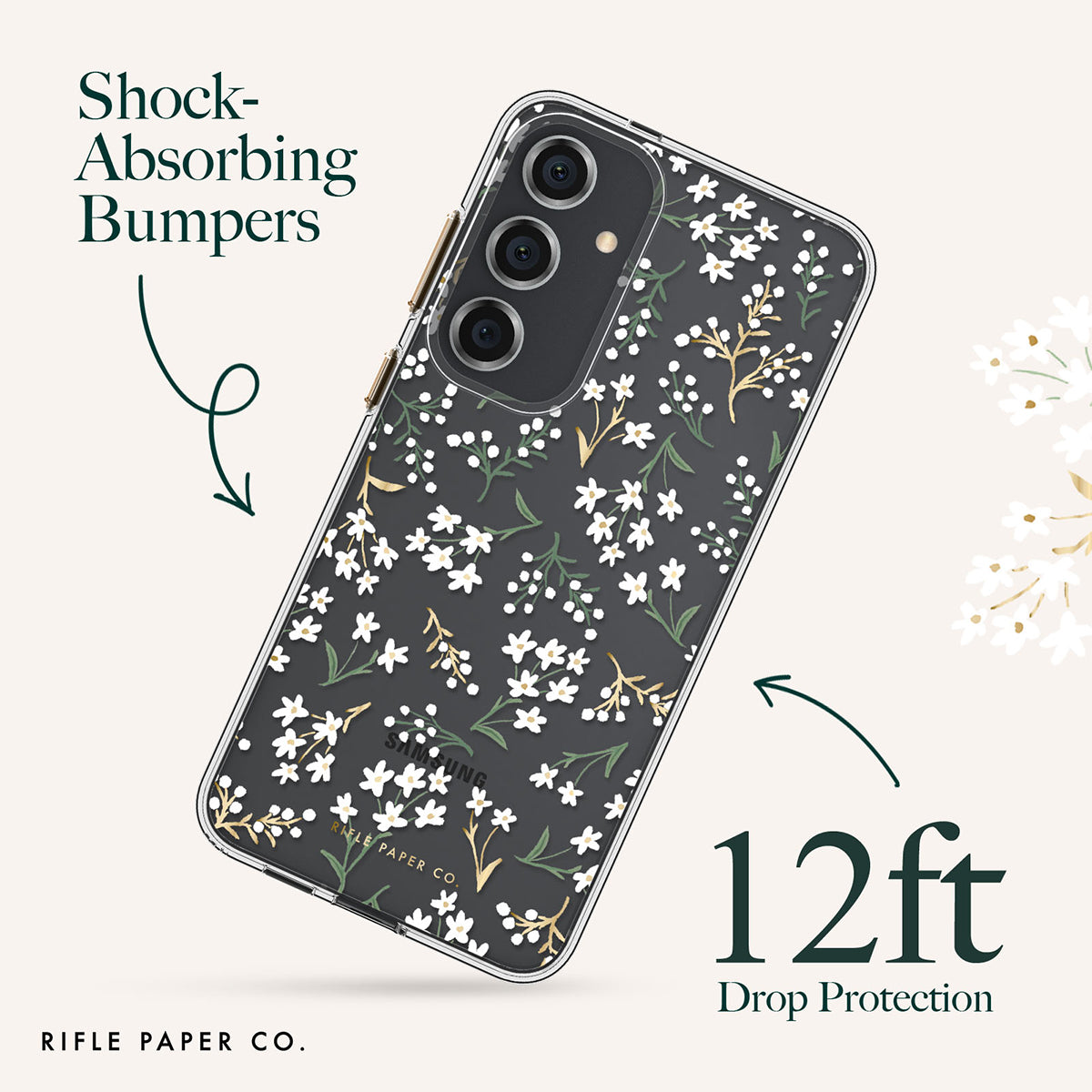 Case-Mate Rifle Paper Co Case For Samsung Galaxy S24 Plus - Petite Fleurs