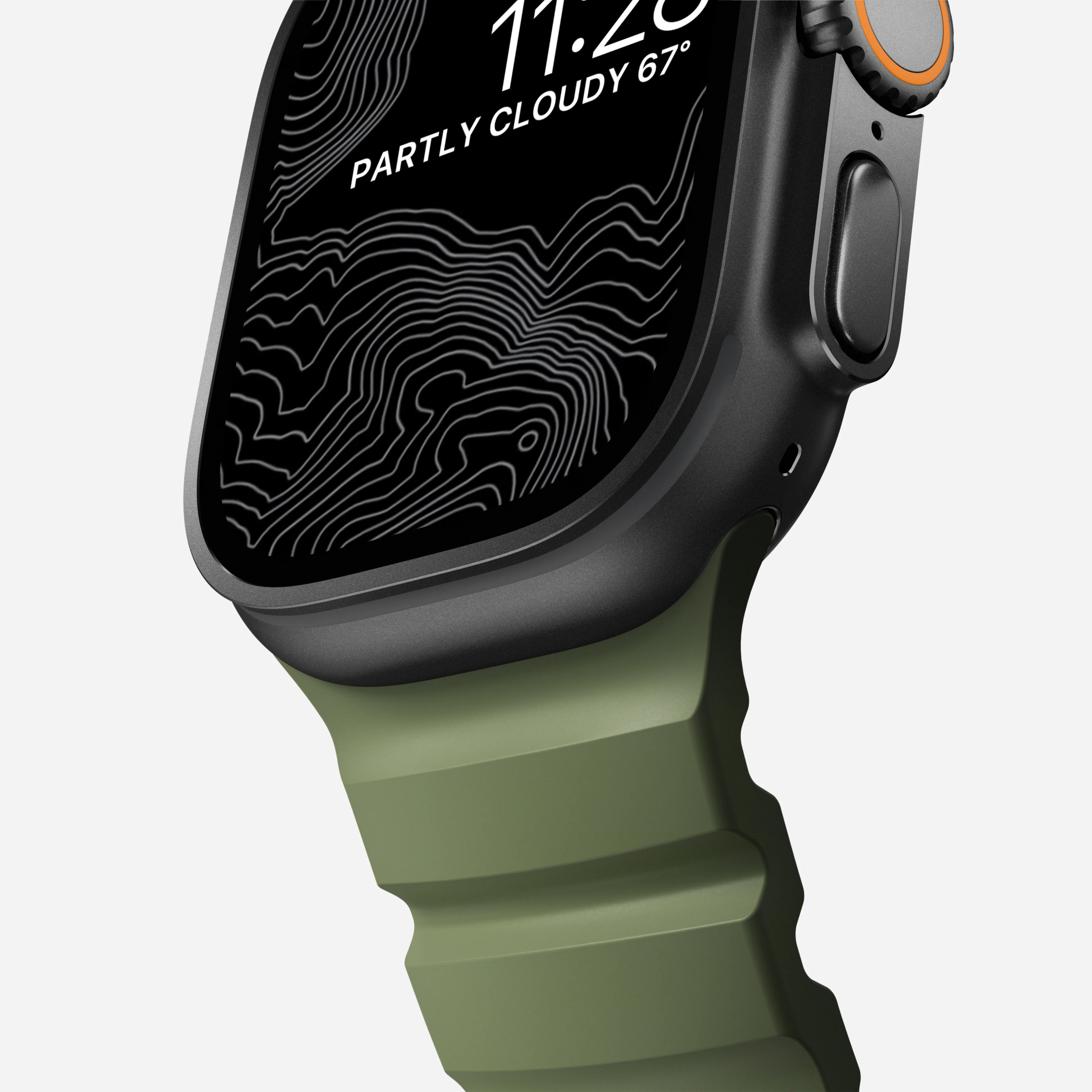 Nomad Rocky Point Band for Apple Watch 42-49 & Ultra 1 - 3 - Forest Green (Black Hardware)