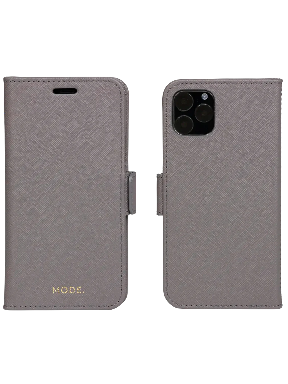 Dbramante1928 New York Leather Folio Case iPhone 11 Pro / X / XS - Shadow Grey (BONUS Screen Protector!!)