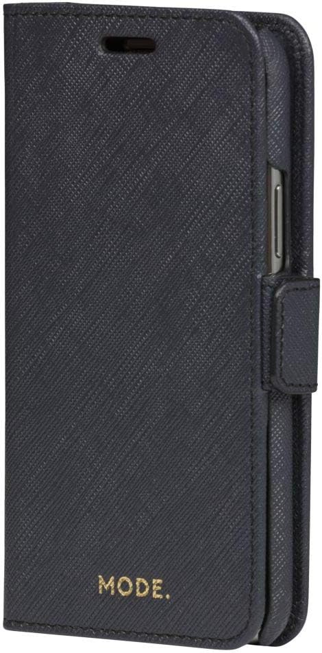 Dbramante1928 New York Leather Folio Case iPhone 11 Pro / X / XS -Night Black (BONUS Screen Protector!!)