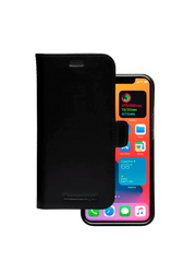 Dbramante1928 Lynge Leather Folio Case iPhone 12 / 12 Pro Black with FREE SCREEN GUARD