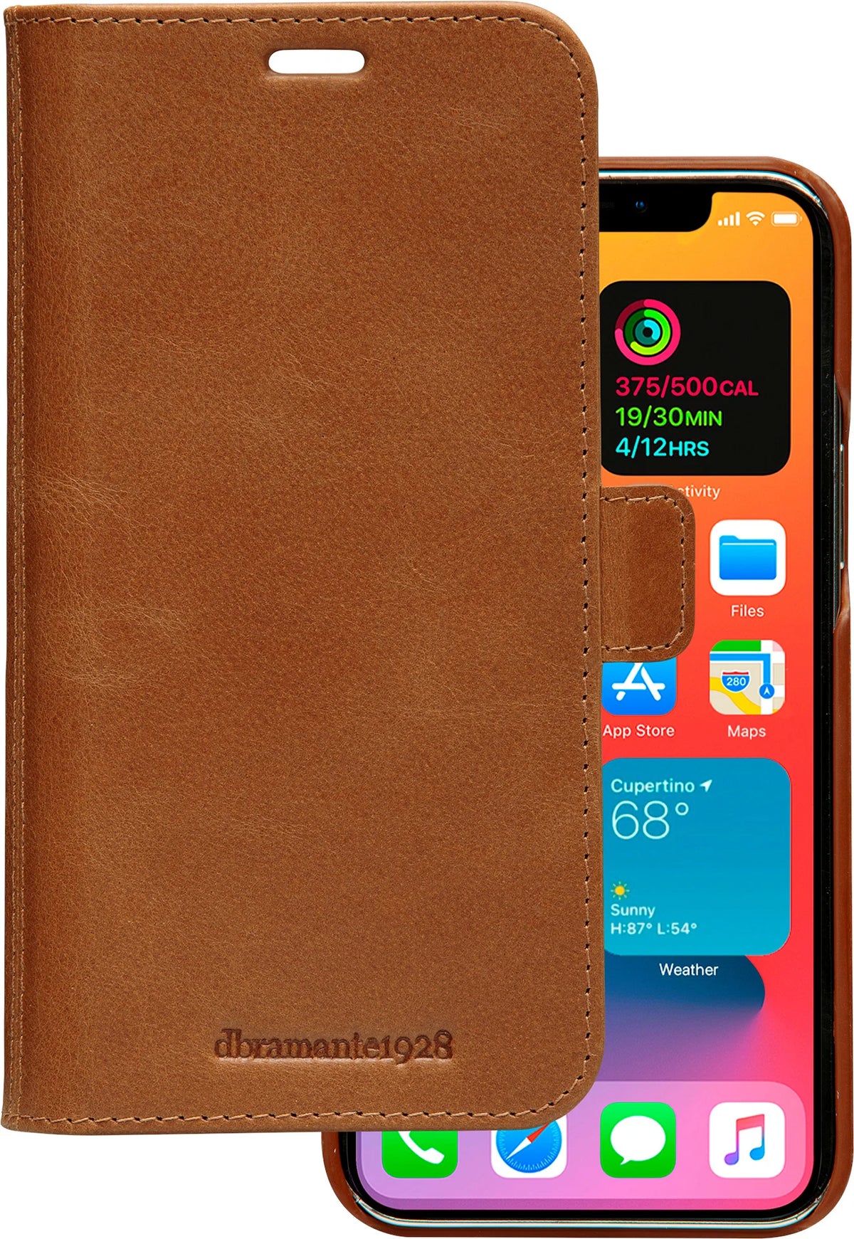 Dbramante1928 Lynge Leather Folio Case iPhone 12 Pro Max 6.7 inch - Tan