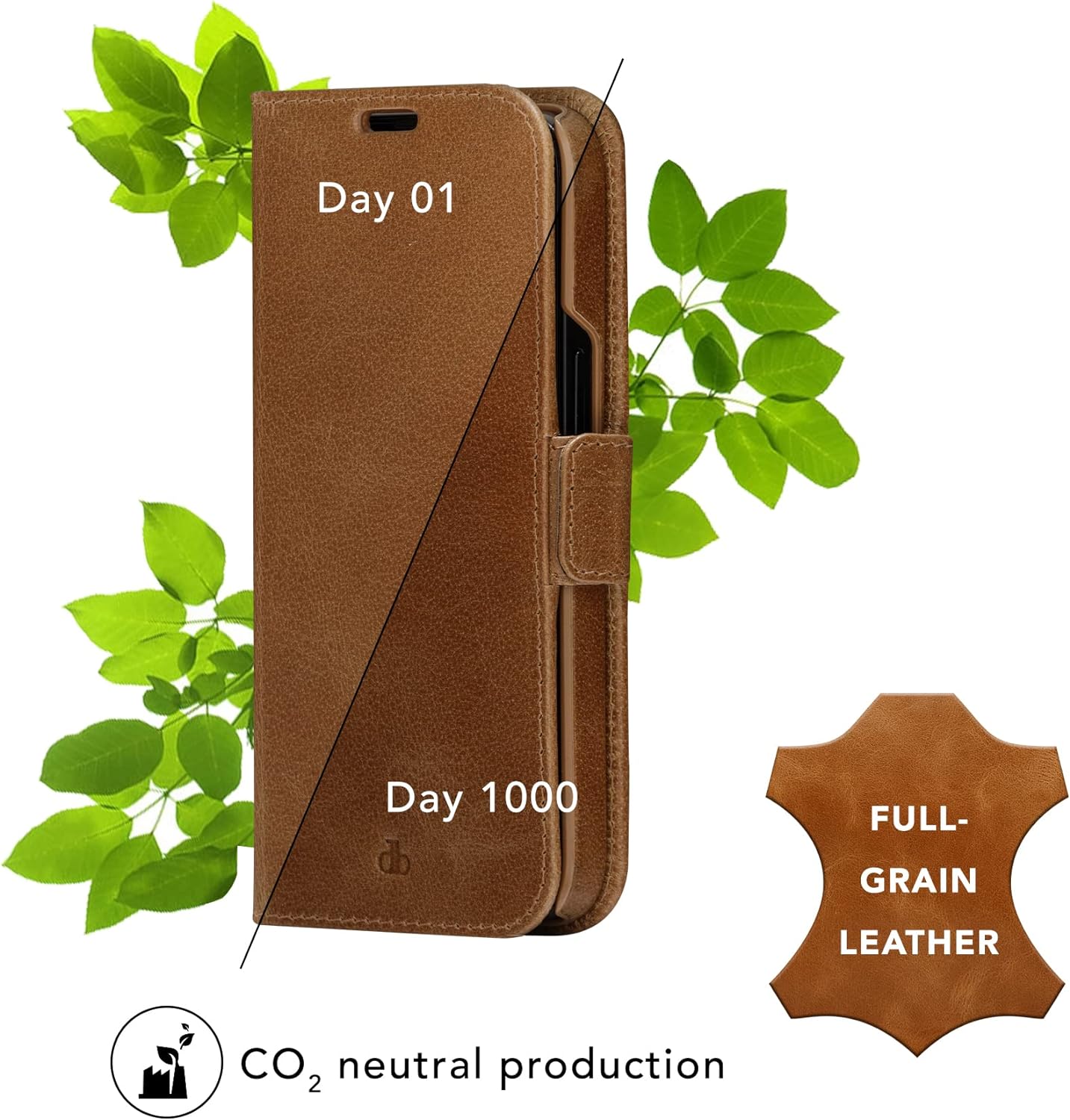 Dbramante1928 Lynge Leather Folio Case iPhone 11 / XR - Tan