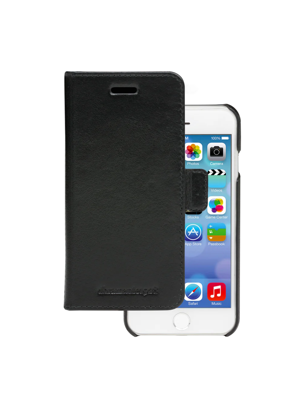 Dbramante1928 Lynge Leather Folio Case iPhone SE 3rd / 2nd / 8 / 7 Black - BONUS Screen Protector