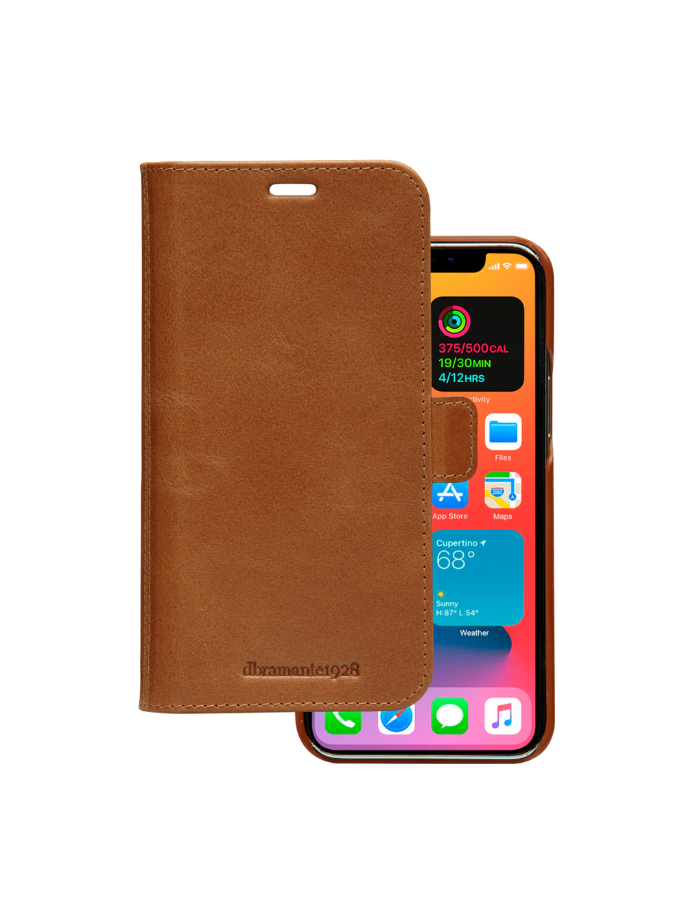 Dbramante1928 Lynge Leather Folio Case iPhone SE 3rd / 2nd / 8 / 7 Tan - BONUS Screen Protector