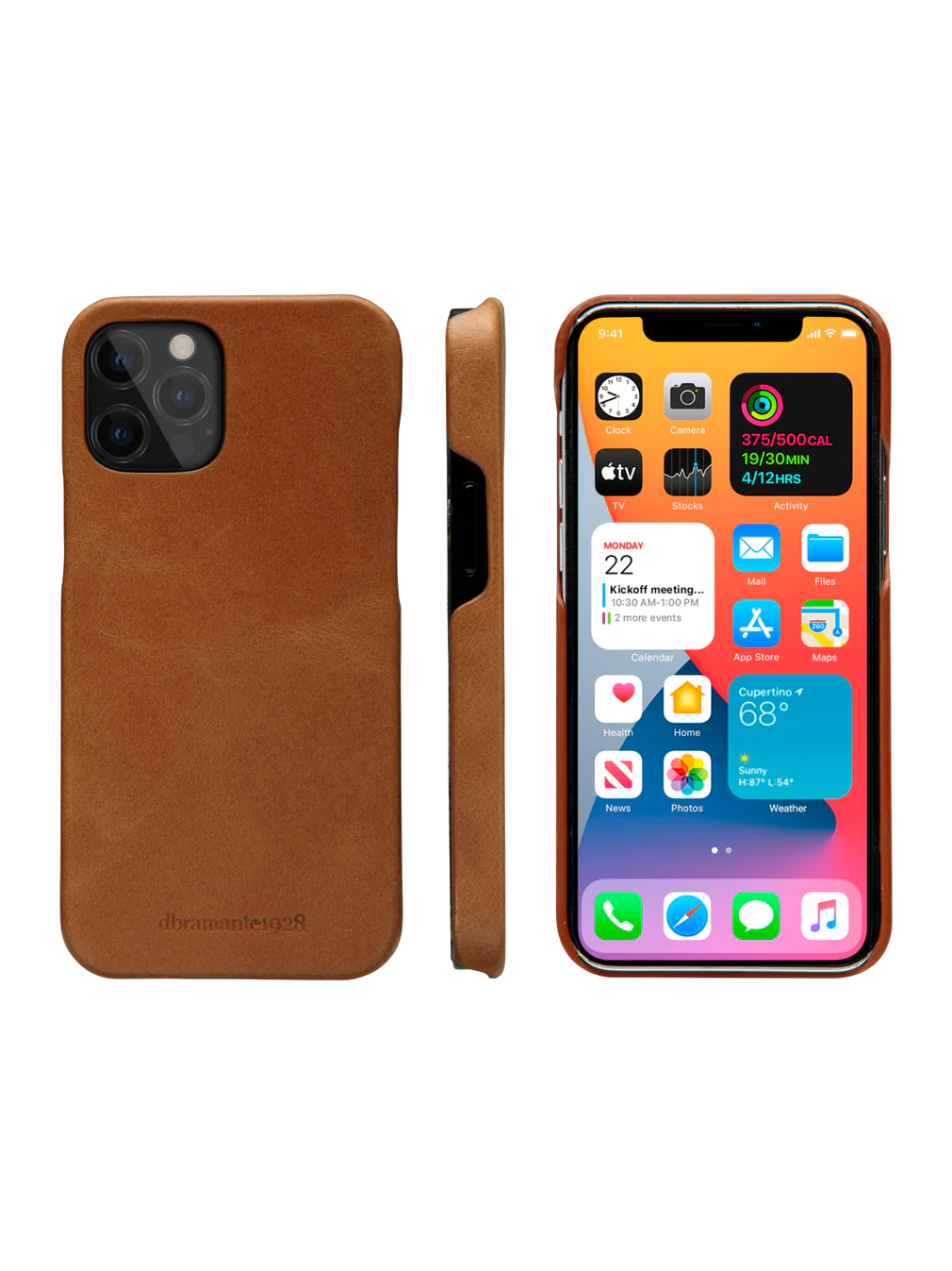 Dbramante1928 Lynge Leather Folio Case iPhone SE 3rd / 2nd / 8 / 7 Tan - BONUS Screen Protector
