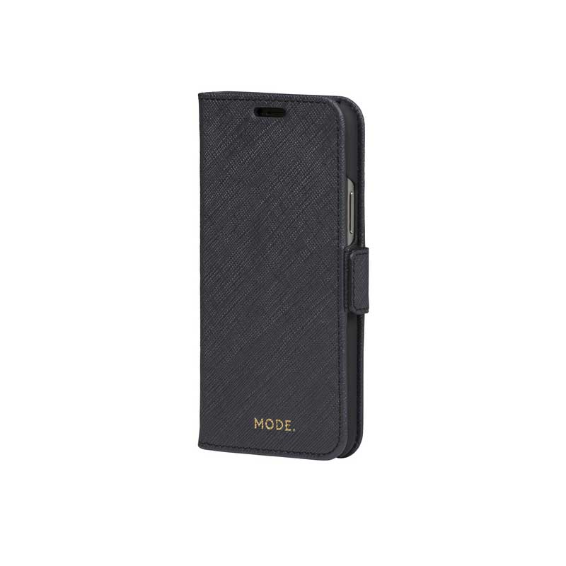 Dbramante1928 Milano Saffiano Leather Folio Case iPhone 11 Pro / X / XS - Night Black (BONUS Screen Protector!!)