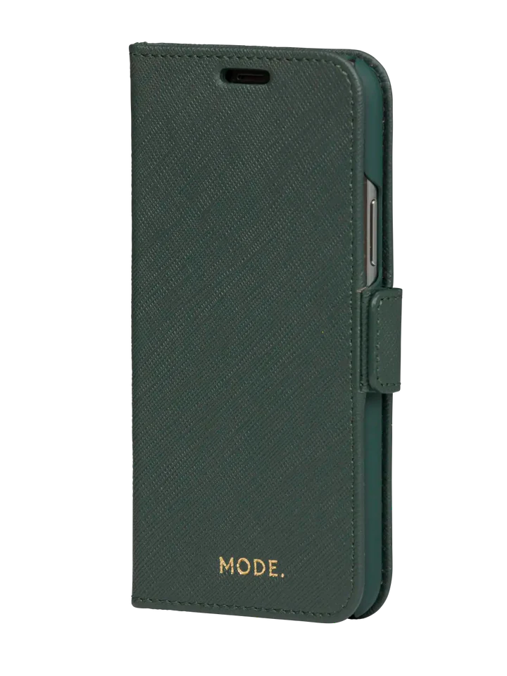 Dbramante1928 Milano Saffiano Leather Folio Case iPhone 11 Pro / X / XS - Evergreen (BONUS Screen Protector!!)