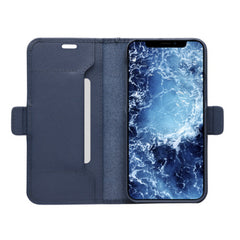 Dbramante1928 Milano Saffiano Leather Folio Case iPhone 12 / 12 Pro Ocean Blue with FREE SCREEN GUARD