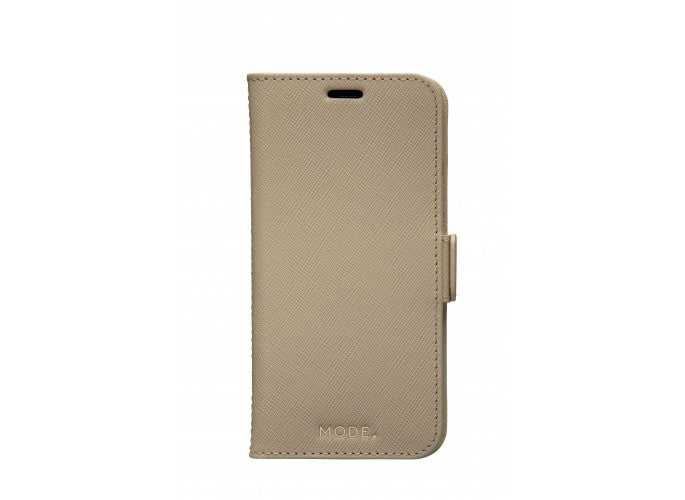 Dbramante1928 Milano Saffiano Leather Folio Case iPhone 12 / 12 Pro Sahara Sand with FREE SCREEN GUARD