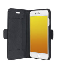Load image into Gallery viewer, Dbramante1928 Milano Saffiano Leather Folio Case iPhone SE 3rd / 2nd / 8 / 7 - Night Black