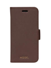 Dbramante1928 Milano Saffiano Leather Folio Case iPhone SE 3rd / 2nd / 8 / 7 - Dark Chocolate