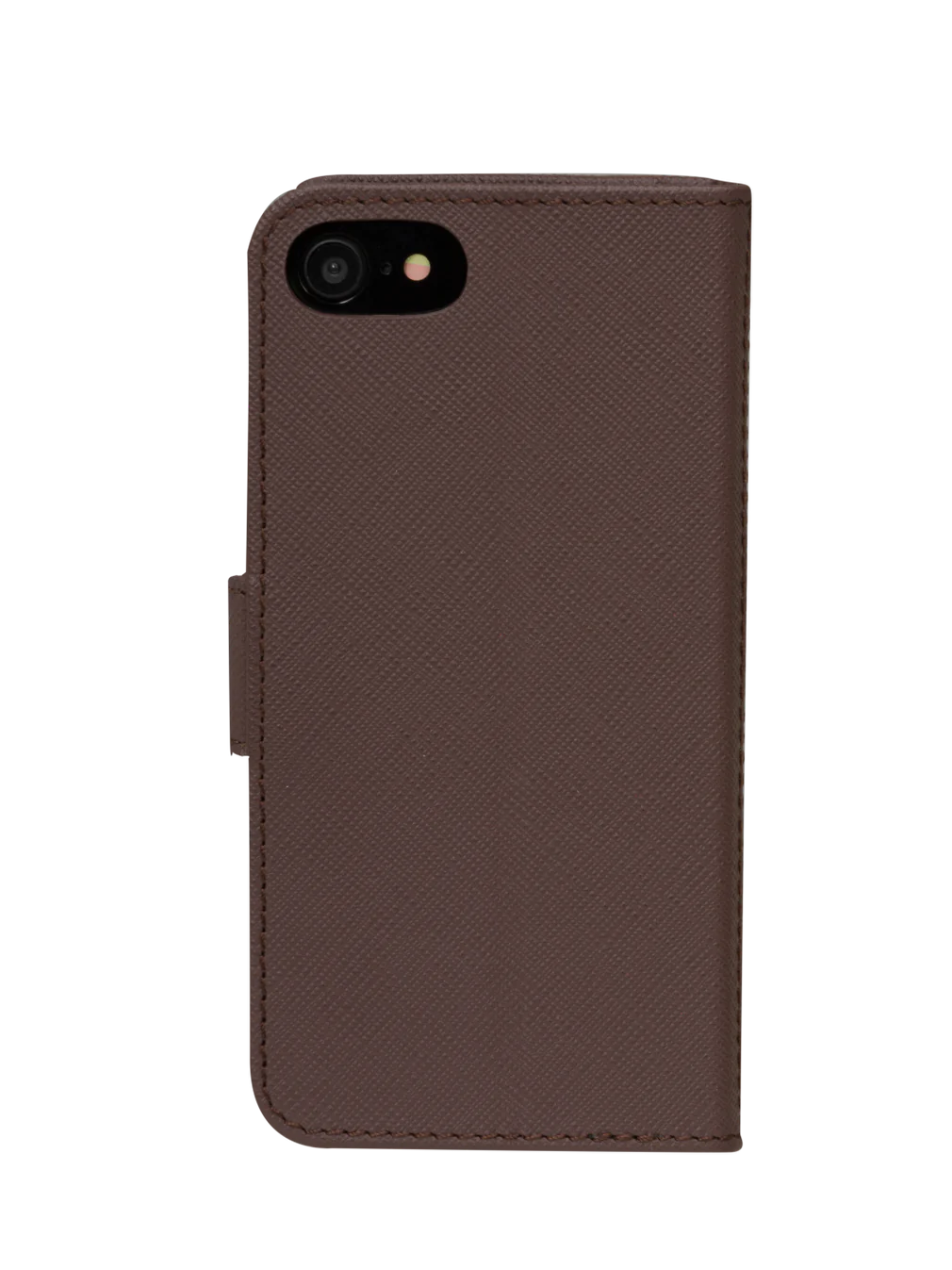Dbramante1928 Milano Saffiano Leather Folio Case iPhone SE 3rd / 2nd / 8 / 7 - Dark Chocolate