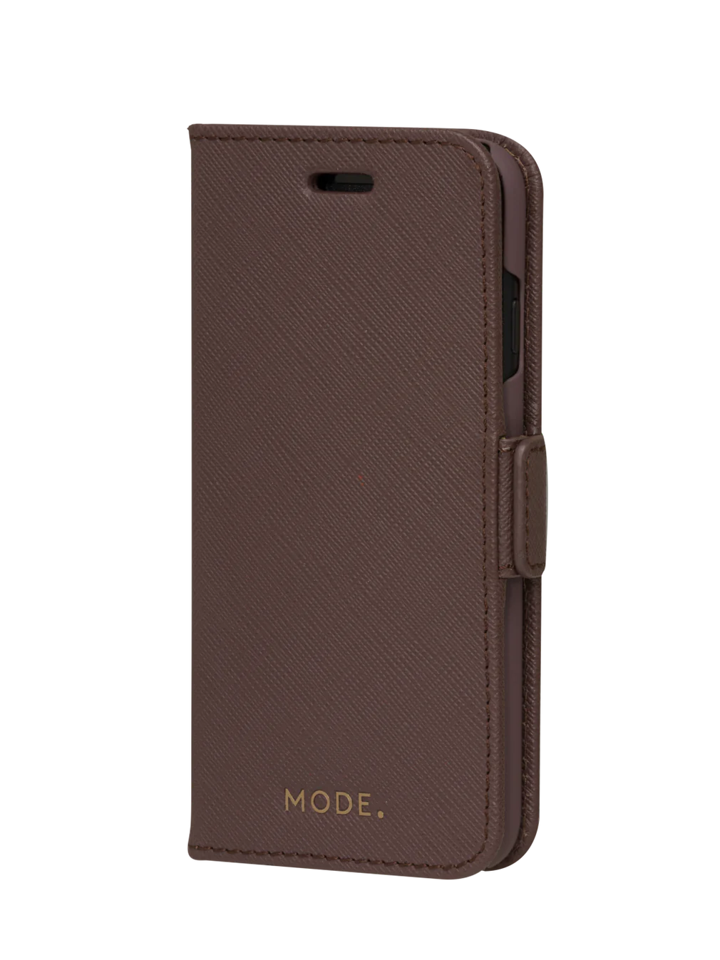 Dbramante1928 Milano Saffiano Leather Folio Case iPhone SE 3rd / 2nd / 8 / 7 - Dark Chocolate