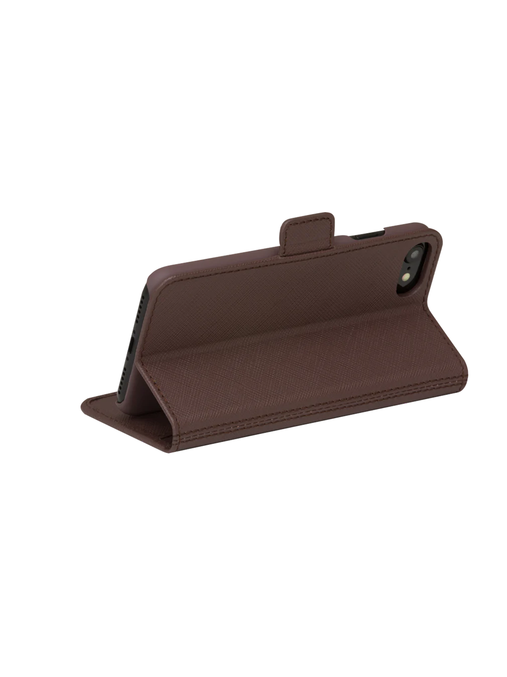 Dbramante1928 Milano Saffiano Leather Folio Case iPhone SE 3rd / 2nd / 8 / 7 - Dark Chocolate