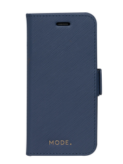 Dbramante1928 Milano Saffiano Leather Folio Case iPhone SE 3rd / 2nd / 8 / 7 - Ocean Blue