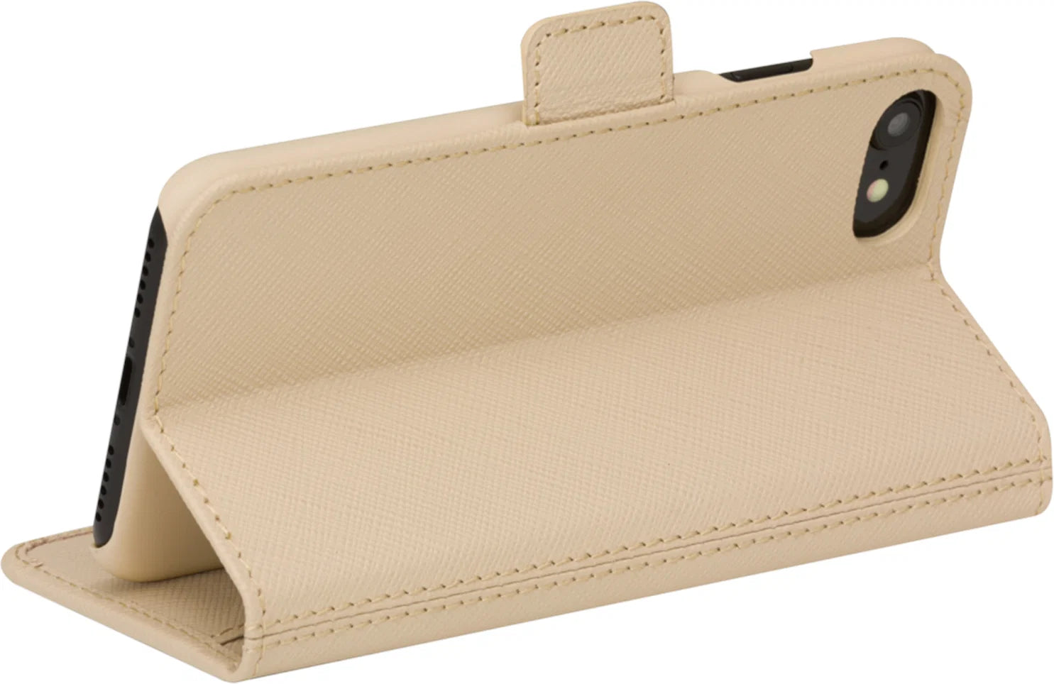 Dbramante1928 Milano Saffiano Leather Folio Case iPhone SE 3rd / 2nd / 8 / 7 - Sahara Sand
