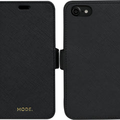 Dbramante1928 New York Leather Folio Case iPhone SE 3rd / 2nd / 8 / 7 Night Black - BONUS Screen Protector